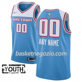 Canotte Bambino Sacramento Kings Personalizzate 2018-19 Nike City Edition Blu Swingman